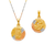 362-657T-013 Round Guadalupe/Baptism Two-Sided Scapular Pendant