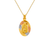 362-901T-018 Oval Guadalupe & Sacred Heart Two-Sided Scapular Pendant