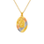 362-901T-021 Oval Guadalupe & Sacred Heart Two-Sided Scapular Pendant