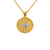 362-972Z-018 Round San Benito Cross Two-Sided Scapular Pendant
