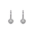 743-111W Fancy Flower Huggie CZ Earrings
