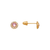 343-160PK 3mm Pink Round CZ Stud Earrings