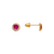343-160RD 3mm Red Round CZ Stud Earrings