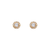 343-160WH 3mm White Round CZ Stud Earrings