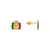 343-318MX Guadalupe Horseshoe CZ Stud Earrings