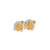 343-318WH White Guadalupe Horseshoe CZ Stud Earrings