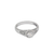 773-136W Ladies Fancy White Solitaire Halo CZ Ring