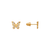 343-232 Butterfly CZ Stud Earrings