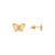 343-236 Diamond Cut Butterfly CZ Stud Earrings