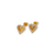343-239 Diamond Cut Heart CZ Stud Earrings