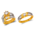 473-682ZS Two Tone Wedding Trio Ring Set