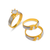 473-682ZS Two Tone Wedding Trio Ring Set