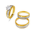 473-897ZS Two Tone Wedding Trio Ring Set