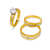 473-900ZS Two Tone Wedding Trio Ring Set