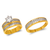 473-906ZS Two Tone Wedding Trio Ring Set