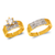 473-909ZS Two Tone Wedding Trio Ring Set