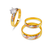 473-915TS Tricolor Wedding Trio Ring Set