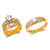 473-921ZS Two Tone Wedding Trio Ring Set