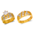 473-936ZS Two Tone Wedding Trio Ring Set