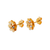 142-110Z Medium Diamond Cut Flower Stud Earrings