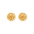 142-112Z Diamond Cut Flower Stud Earrings