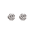 142-116W Diamond Cut Flower Stud Earrings