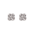 142-117W Diamond Cut Flower Stud Earrings