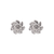 142-120W Medium Diamond Cut Flower Stud Earrings