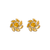 142-120Z Medium Diamond Cut Flower Stud Earrings