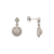 743-018W Fancy Diamond Cut Flower CZ Stud Earrings
