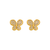 743-039 Fancy Butterfly CZ Stud Earrings