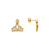 743-040 Fancy Crown CZ Stud Earrings