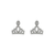 743-040W Fancy Crown CZ Stud Earrings