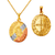 362-747T-020 Oval Laser Cut San Benito Two-Sided Scapular Pendant