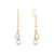 842-007  Dangling Double Spade Earrings