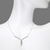 253-103W Fancy White Chandelier CZ Necklace