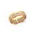 372-103T Tricolor Shooting Star Stamping Wedding Band