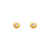 343-422WH White High Polished Circle CZ Stud Earrings