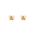 343-423PK Pink High Polished Butterfly CZ Stud Earrings