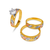 473-945TS Tricolor Wedding Trio Ring Set