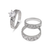 473-945WS White Wedding Trio Ring Set