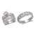 473-948WS White Wedding Trio Ring Set