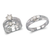 473-954WS White Wedding Trio Ring Set