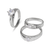 473-954WS White Wedding Trio Ring Set