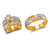 473-957ZS Two Tone Wedding Trio Ring Set