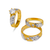 473-957ZS Two Tone Wedding Trio Ring Set