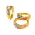 473-963TS Tricolor Wedding Trio Ring Set