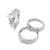 473-963WS White Wedding Trio Ring Set