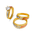 473-975TS Tricolor Wedding Trio Ring Set