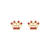 343-241RD Red Tiara CZ Stud Earrings